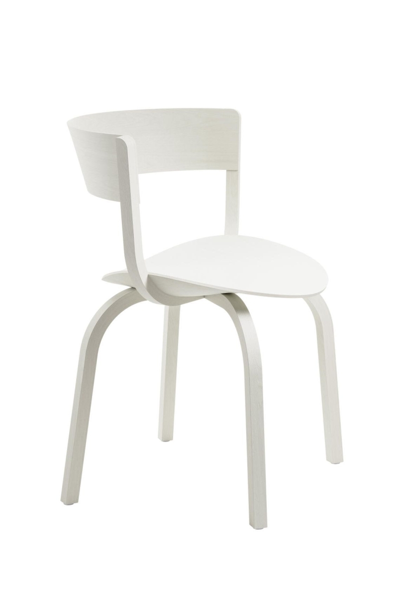 Preview: Thonet 404 F Bugholzstuhl in Weiß TP200