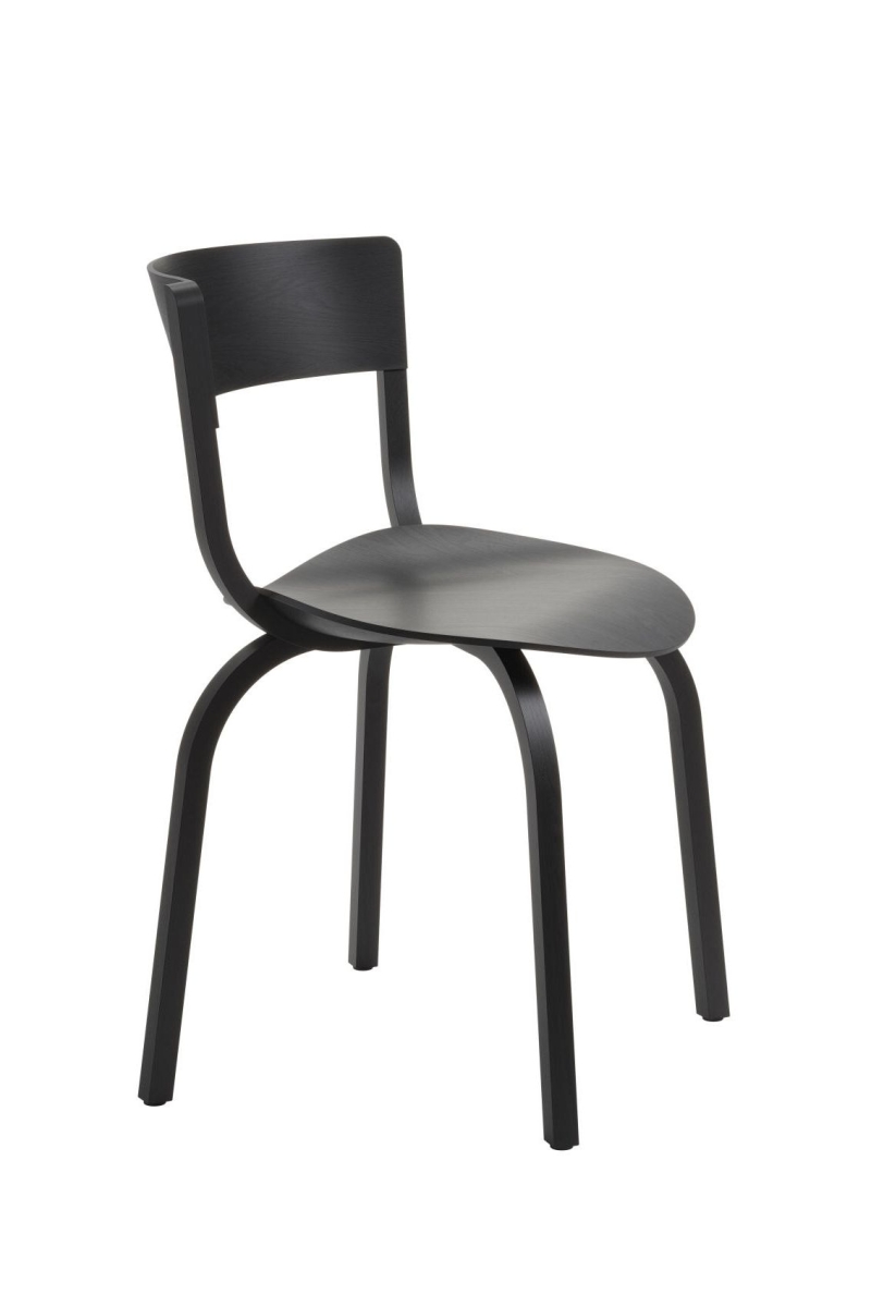 Preview: Thonet 404 Bugholzstuhl aus Eiche in schwarz