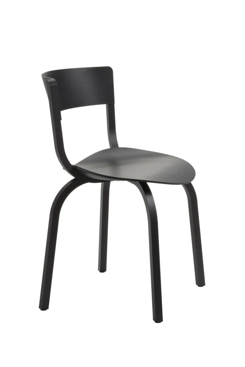 Thonet 404 Bugholzstuhl aus Eiche in schwarz