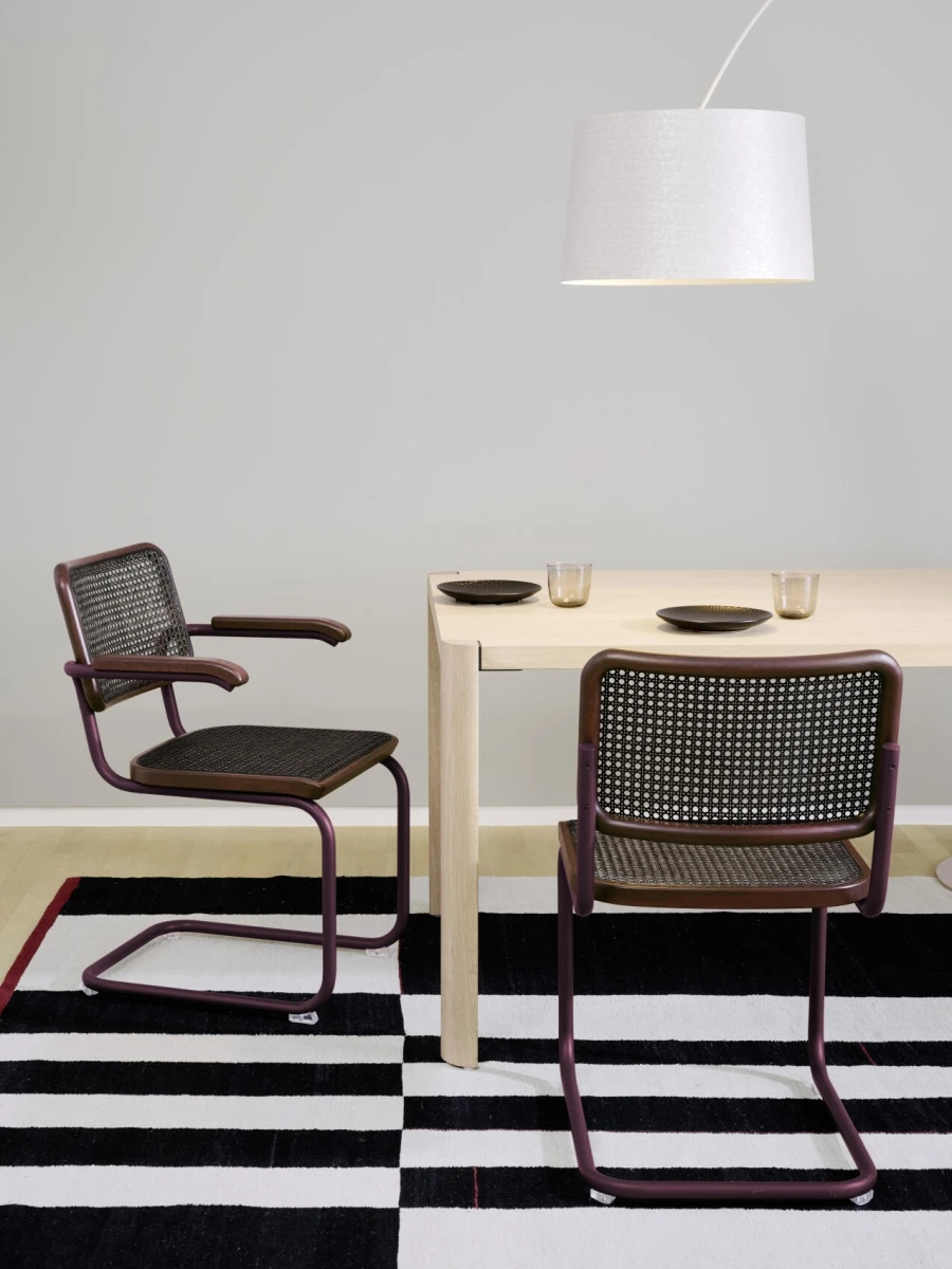 Thonet S64 V Dark Melange Freischwinger Chestnut Braun inkl. Filzgleiter