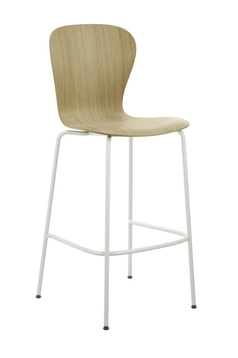 Thonet S220 Eiche Barhocker Vorderansicht