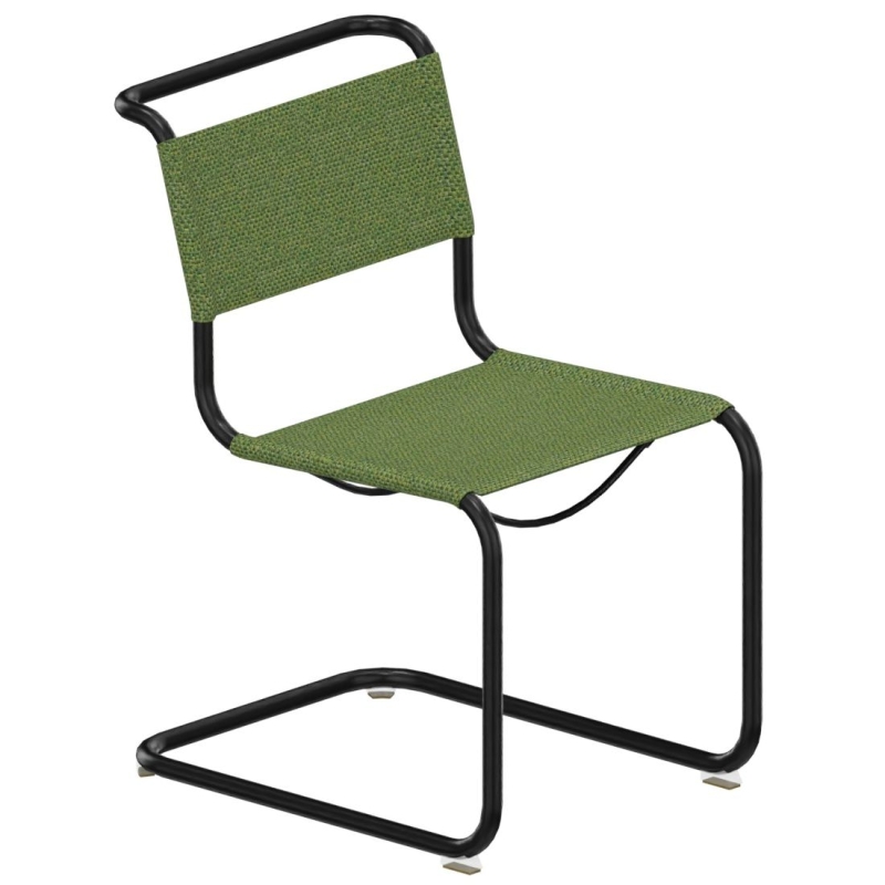 Preview: Thonet S33 V - Main Line Flax Grün Stoff