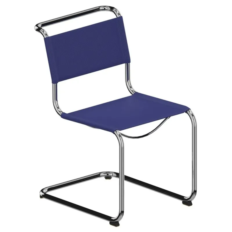 Thonet S33 V Freischwinger Field 2 Blau Stoff