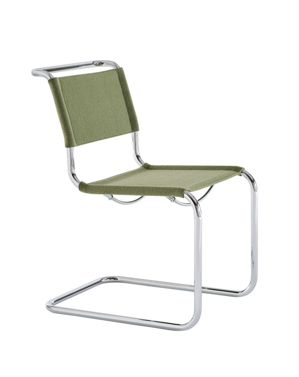 Preview: Thonet S33 V Bauhaus Freischwinger mit Nobel Stoff