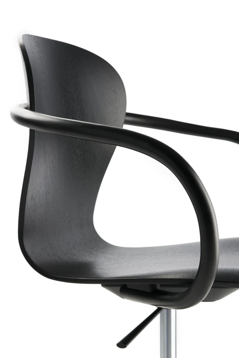 Thonet S220 FDRW Bürostuhl Schwarz