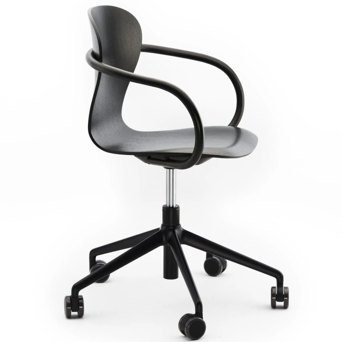Thonet S220 FDRW Bürostuhl Schwarz
