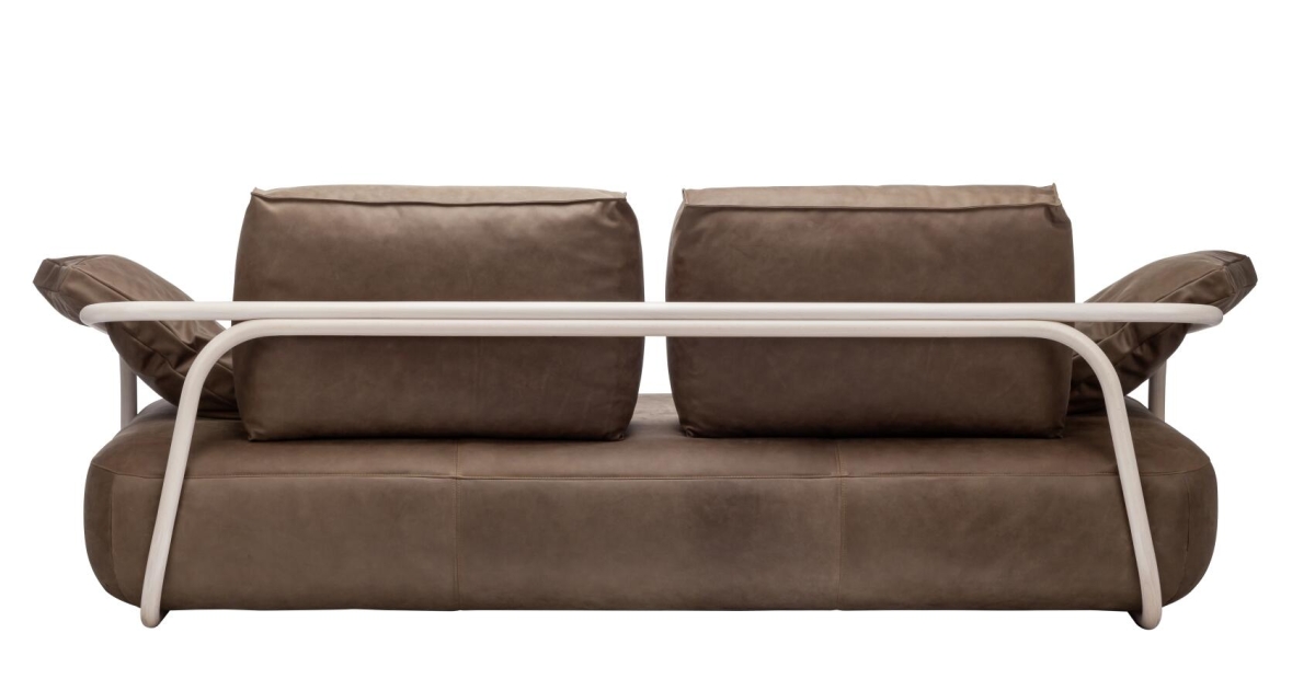 Preview: Thonet 2002/C001 Sofa in Leder, rückenansicht