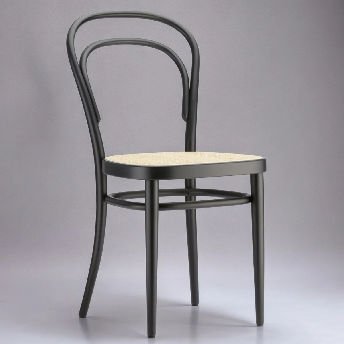 Thonet 214 Kaffeehaus Stuhl in Schwarz