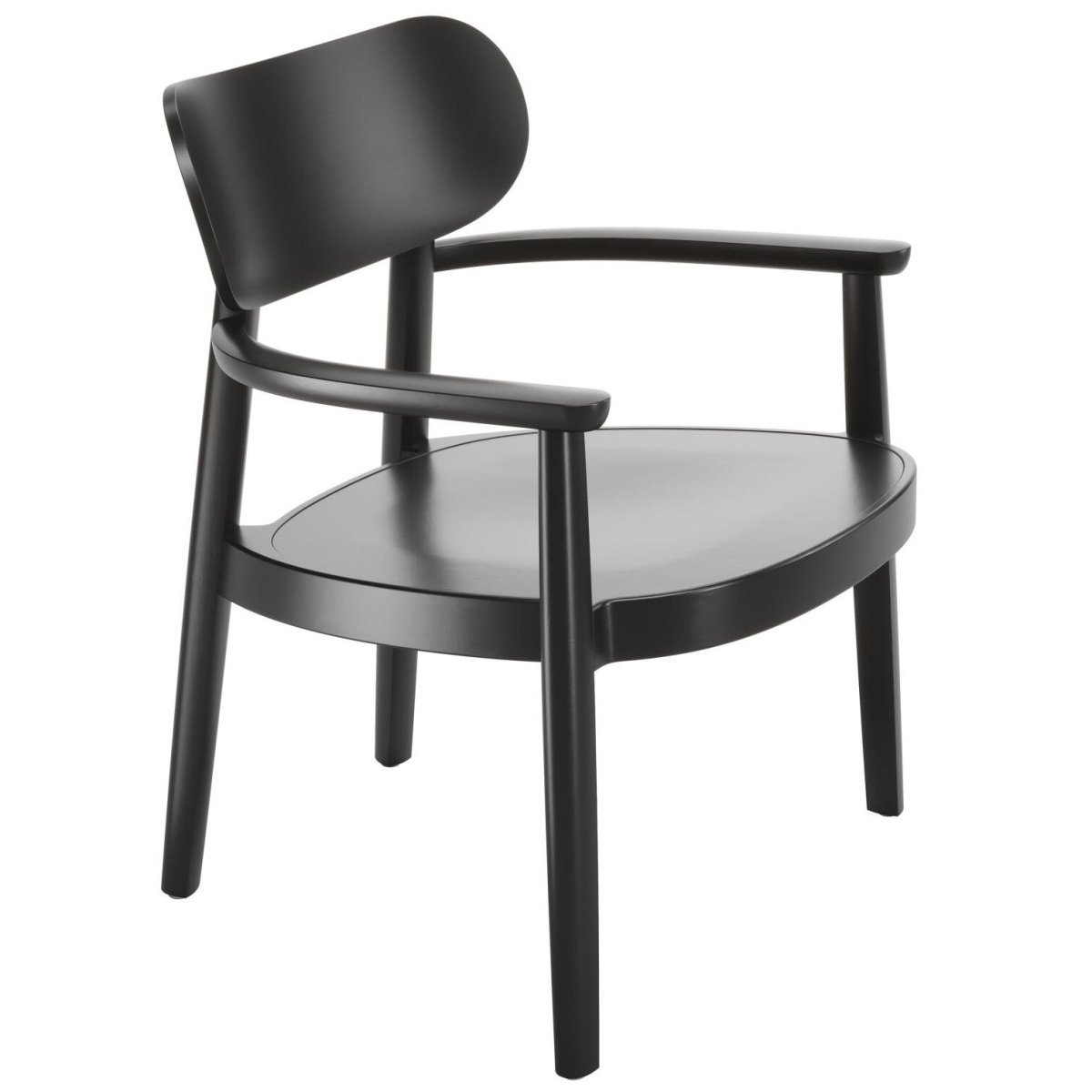 Thonet 119 MF mit Muldensitz in Schwarz frontansicht