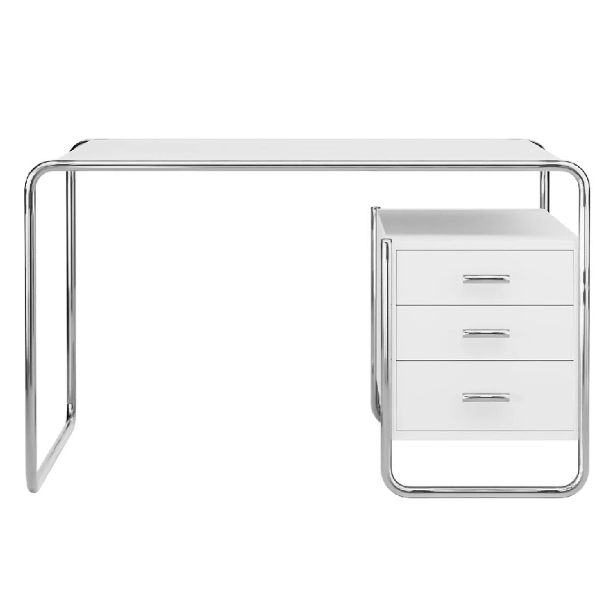 Thonet Schreibtisch S285 weiß esche offenporig - Korpusse rechts
