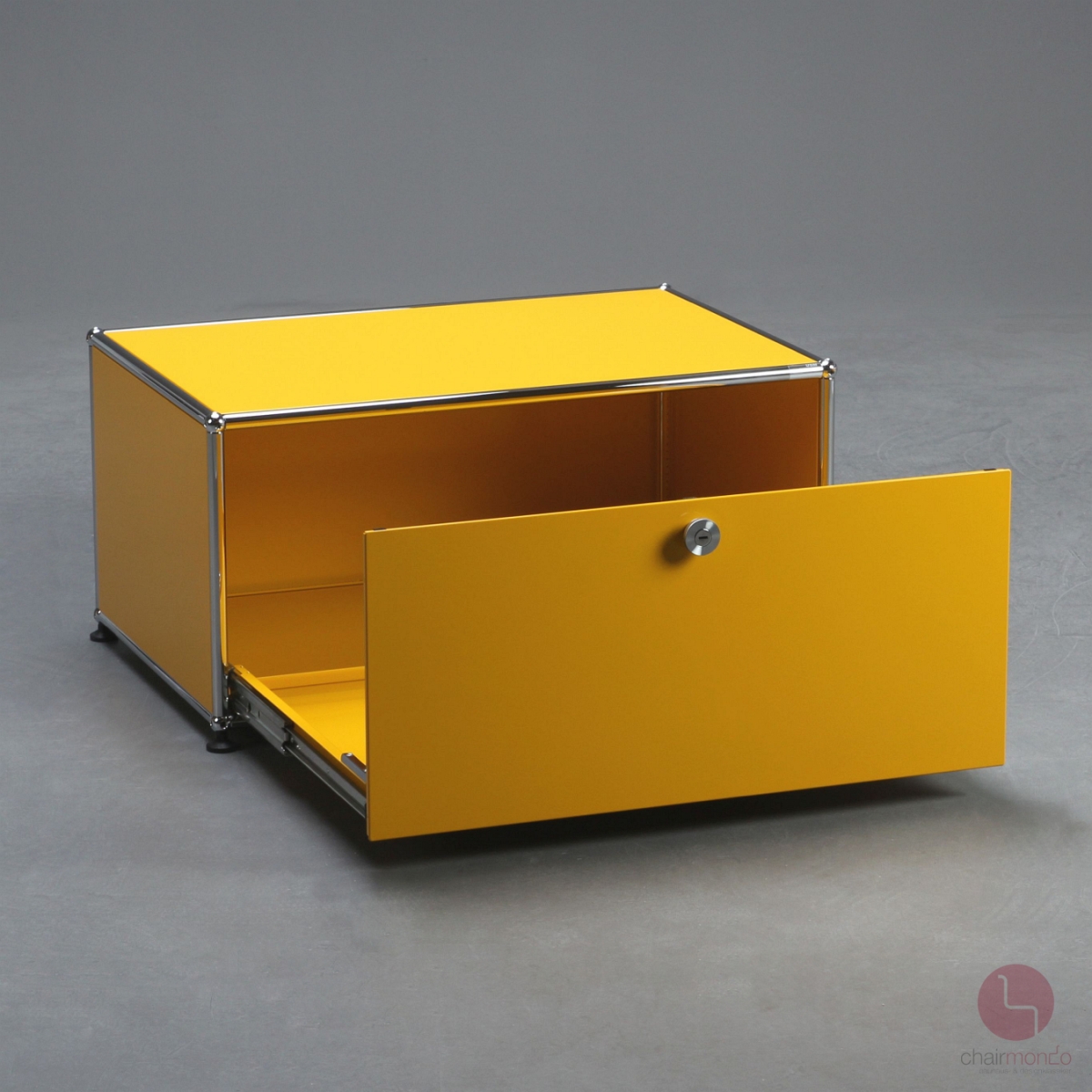 Preview: USM Haller Sideborad Box gelb mit Schubfach gebraucht