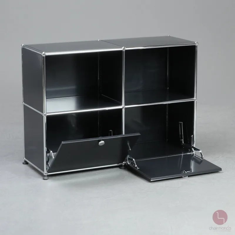 USM Haller Sideboard Graphitschwarz mit Klapptüren gebraucht