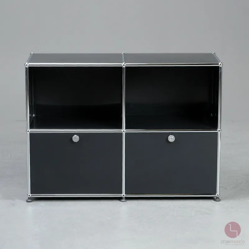 USM Haller Sideboard Graphitschwarz mit Klapptüren gebraucht