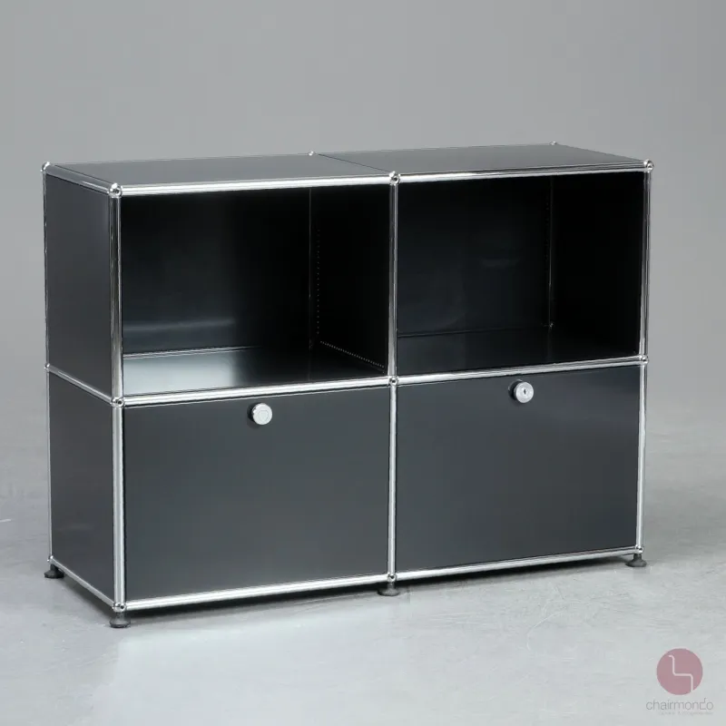 USM Haller Sideboard Graphitschwarz mit Klapptüren gebraucht