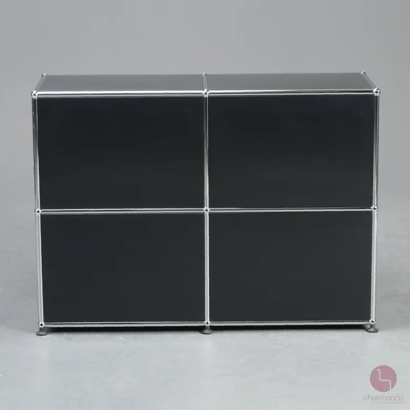 USM Haller Sideboard Graphitschwarz mit Klapptüren gebraucht