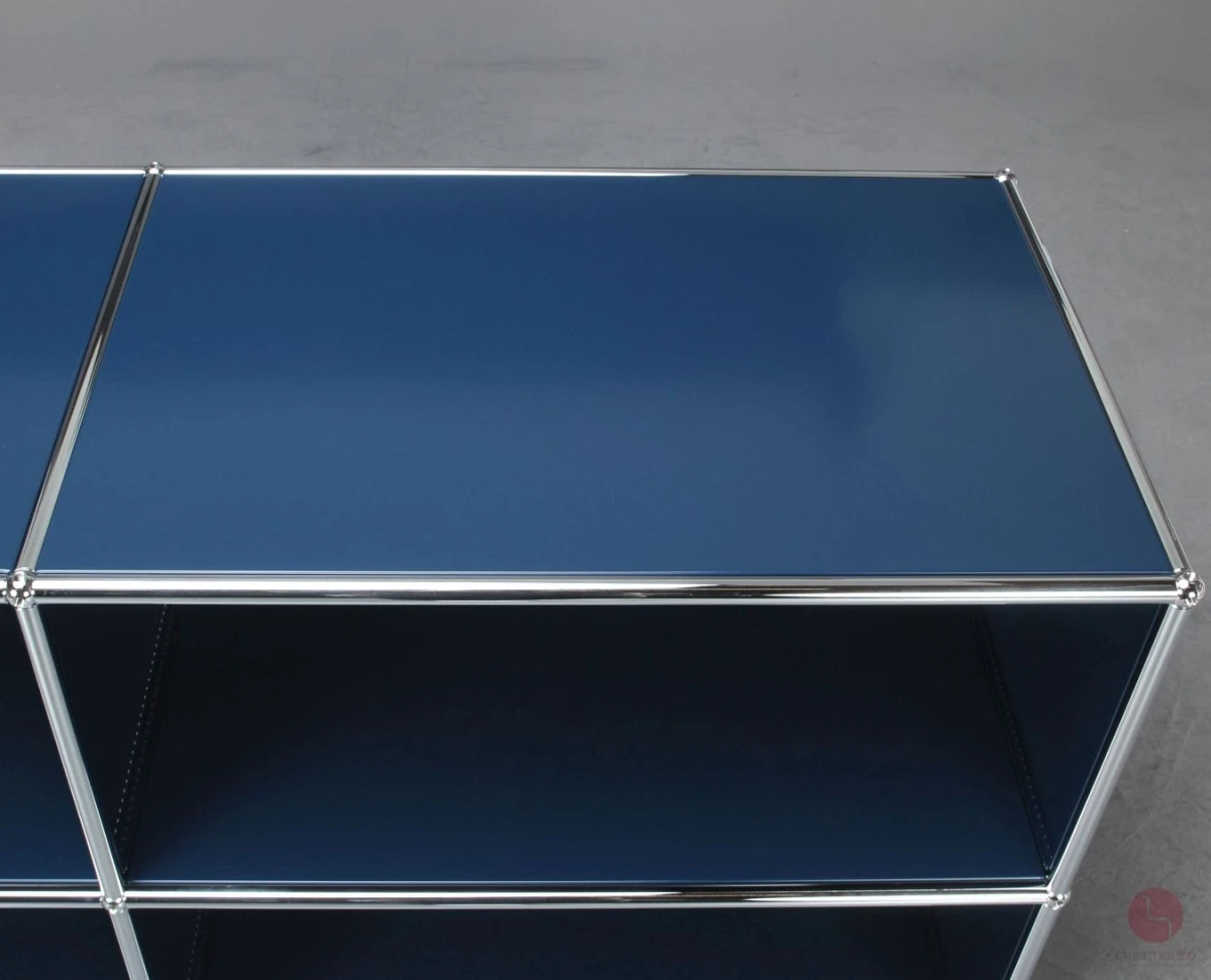 USM Haller Sideboard Stahlblau mit vier offenen Fächern gebraucht