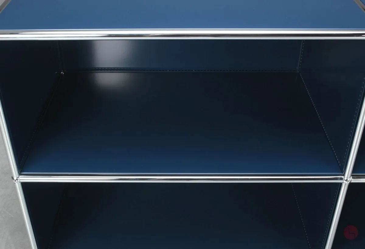 USM Haller Sideboard Stahlblau mit vier offenen Fächern gebraucht
