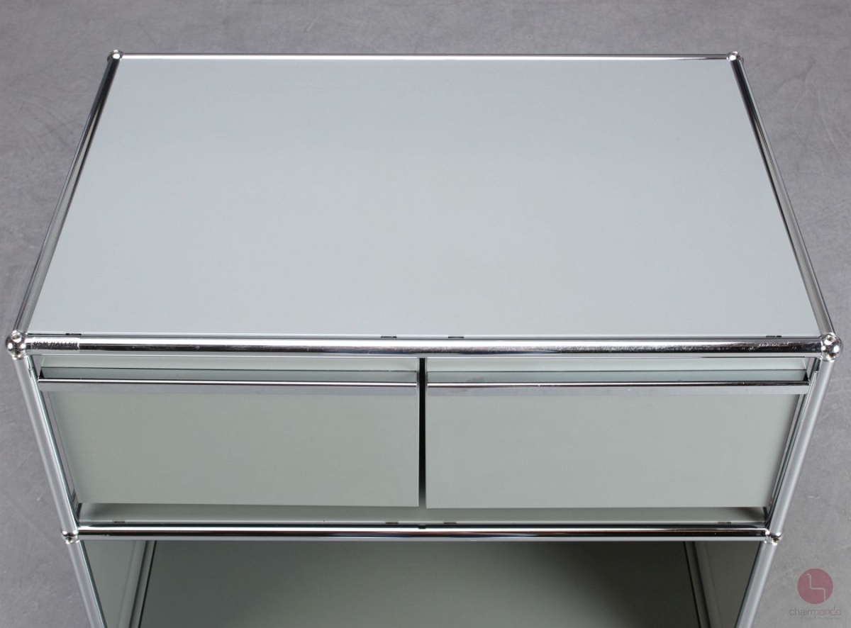 Preview: USM Haller Medien Sideboard in Mittelgrau mit Schubladen gebraucht