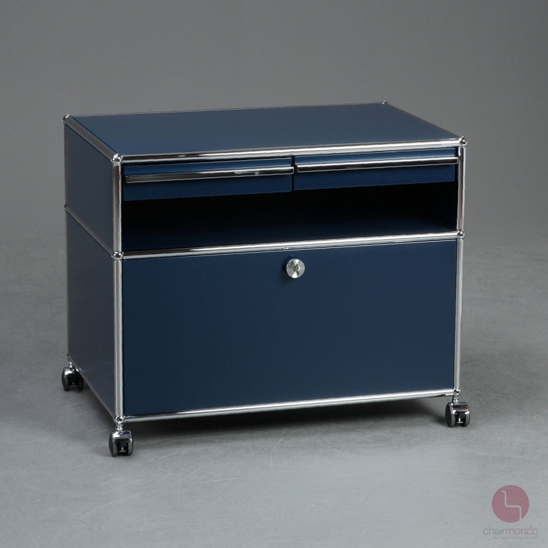 Preview: USM Haller Bürocontainer Sideboard Medienboard mit 2 Schubladen + Klapptür - gebraucht