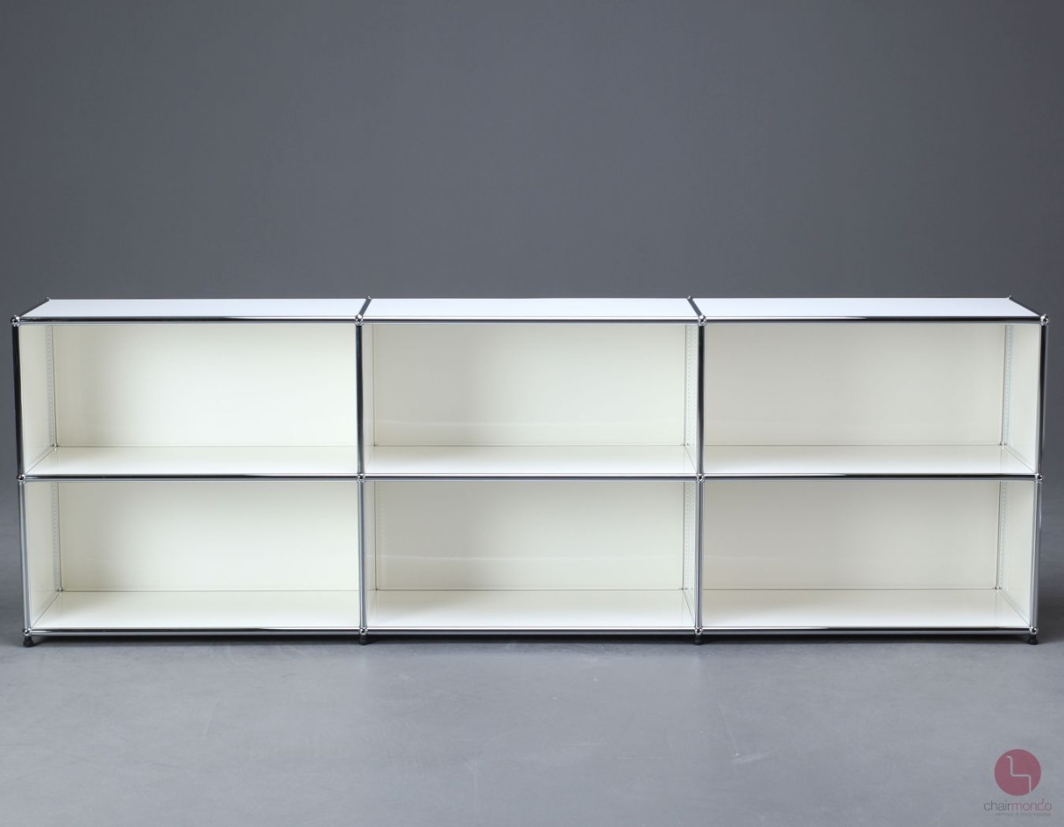 Preview: USM Haller Sideboard Weiß mit sechs Fächern 227x74x37 cm gebraucht