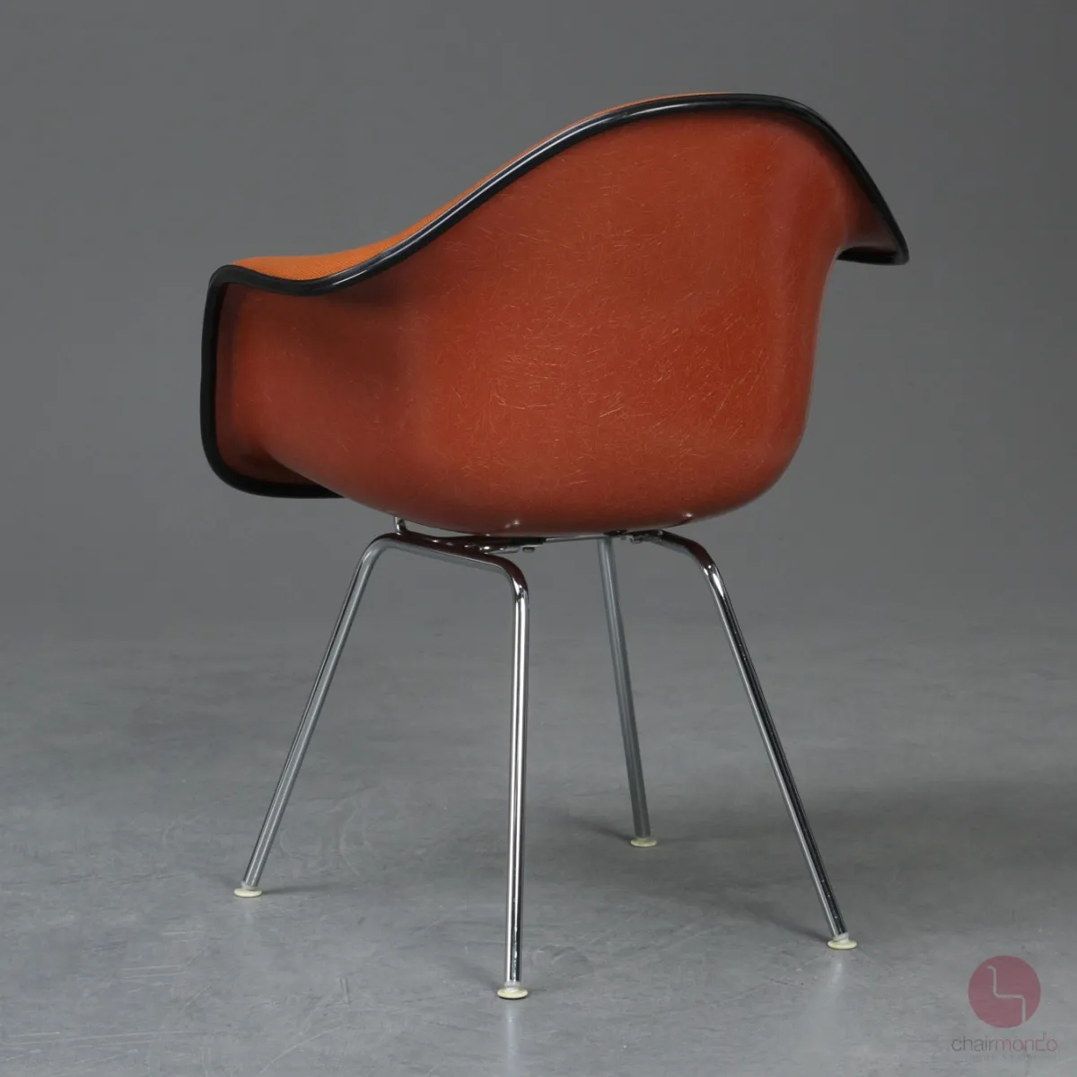 Vitra DAX Fiberglas Armchair in Orange 1970er Vintage mit Polster gebraucht
