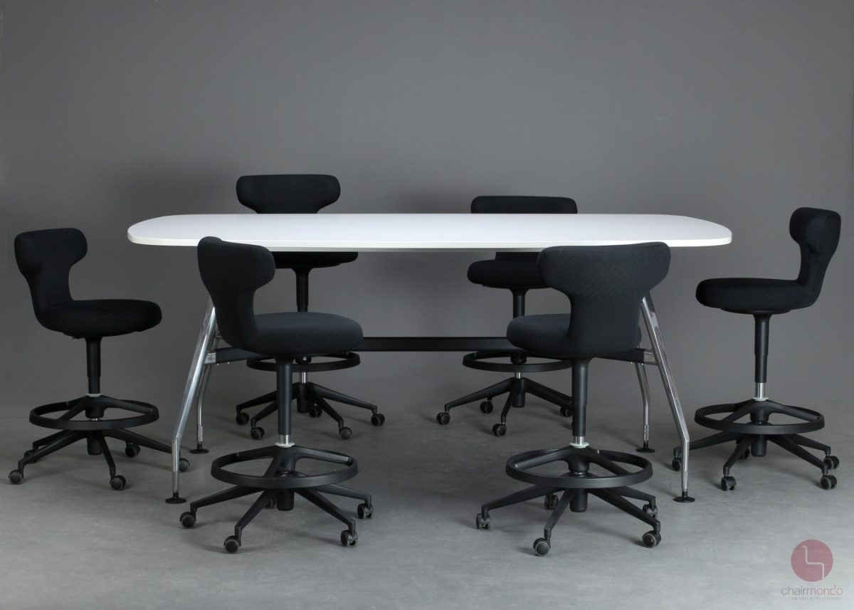 Preview: Vitra Medamorph Stehttisch Konferenztisch mit weißer Platte 240 x 140 cm gebraucht