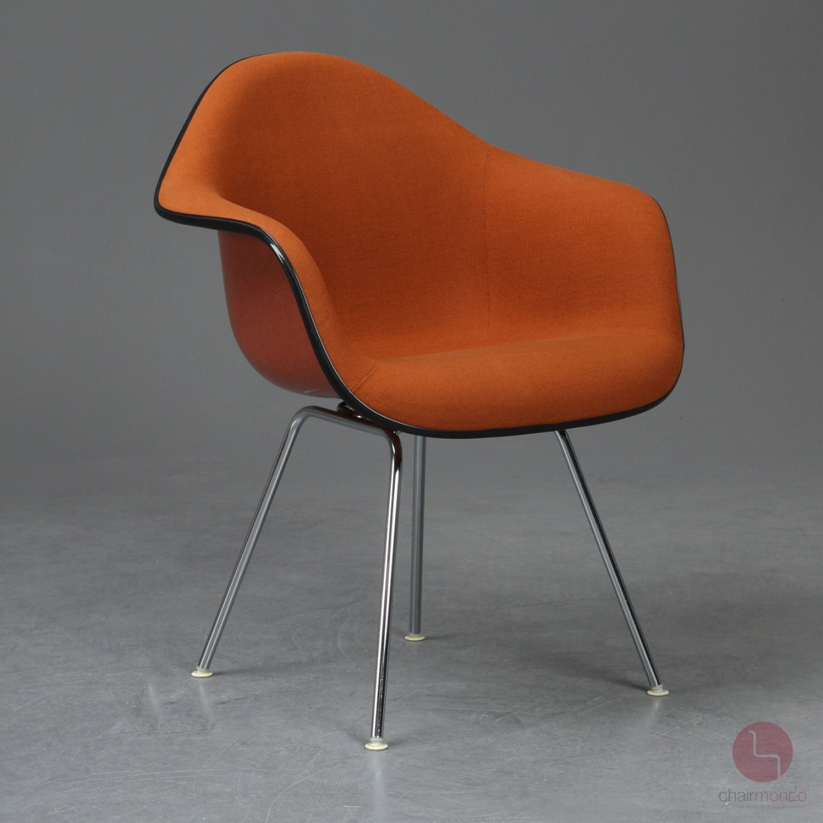 Vitra DAX Fiberglas Armchair in Orange 1970er Vintage mit Polster gebraucht