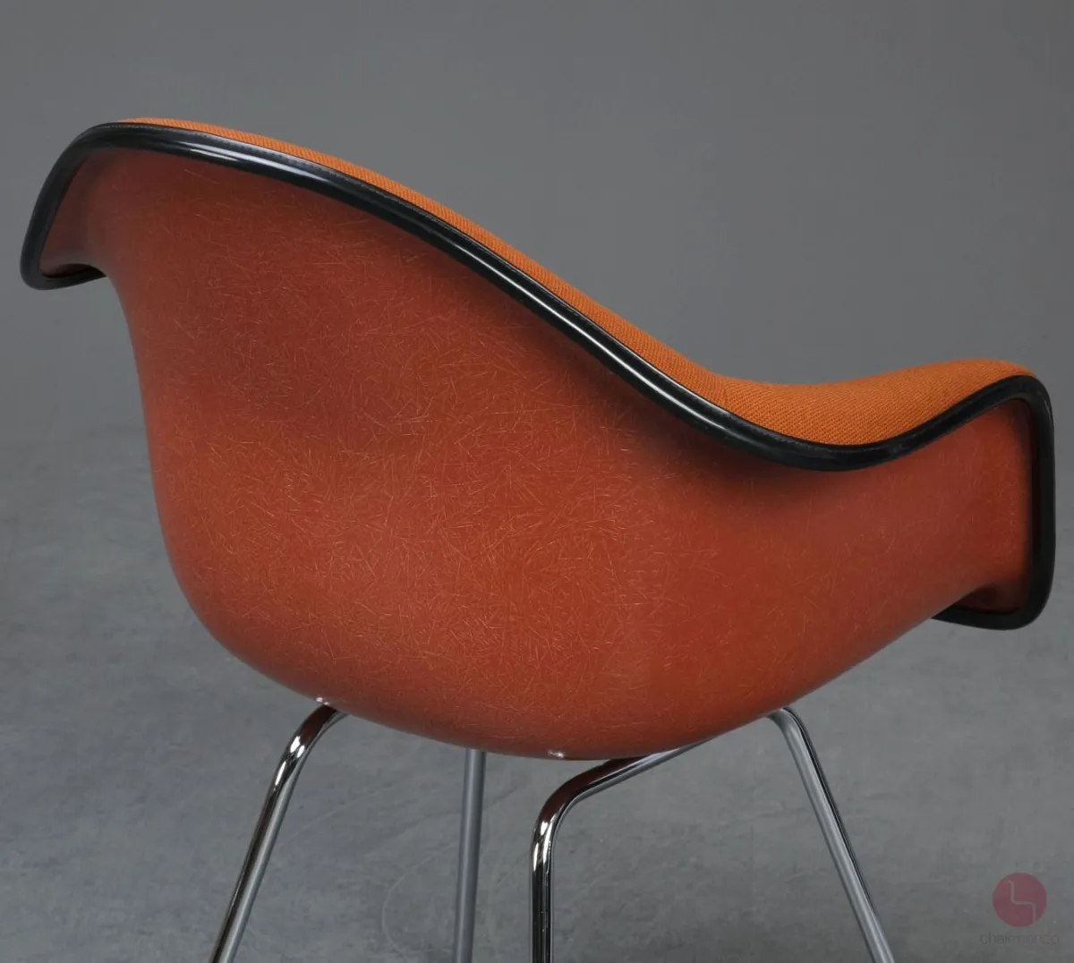 Vitra DAX Fiberglas Armchair in Orange 1970er Vintage mit Polster gebraucht