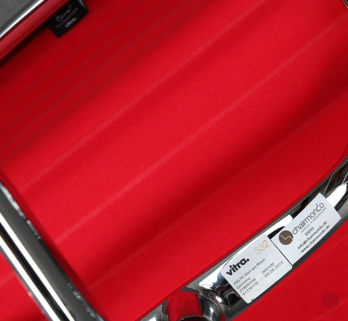Vitra EA 108 Aluminium Chair Leder Rot 2014 gebraucht