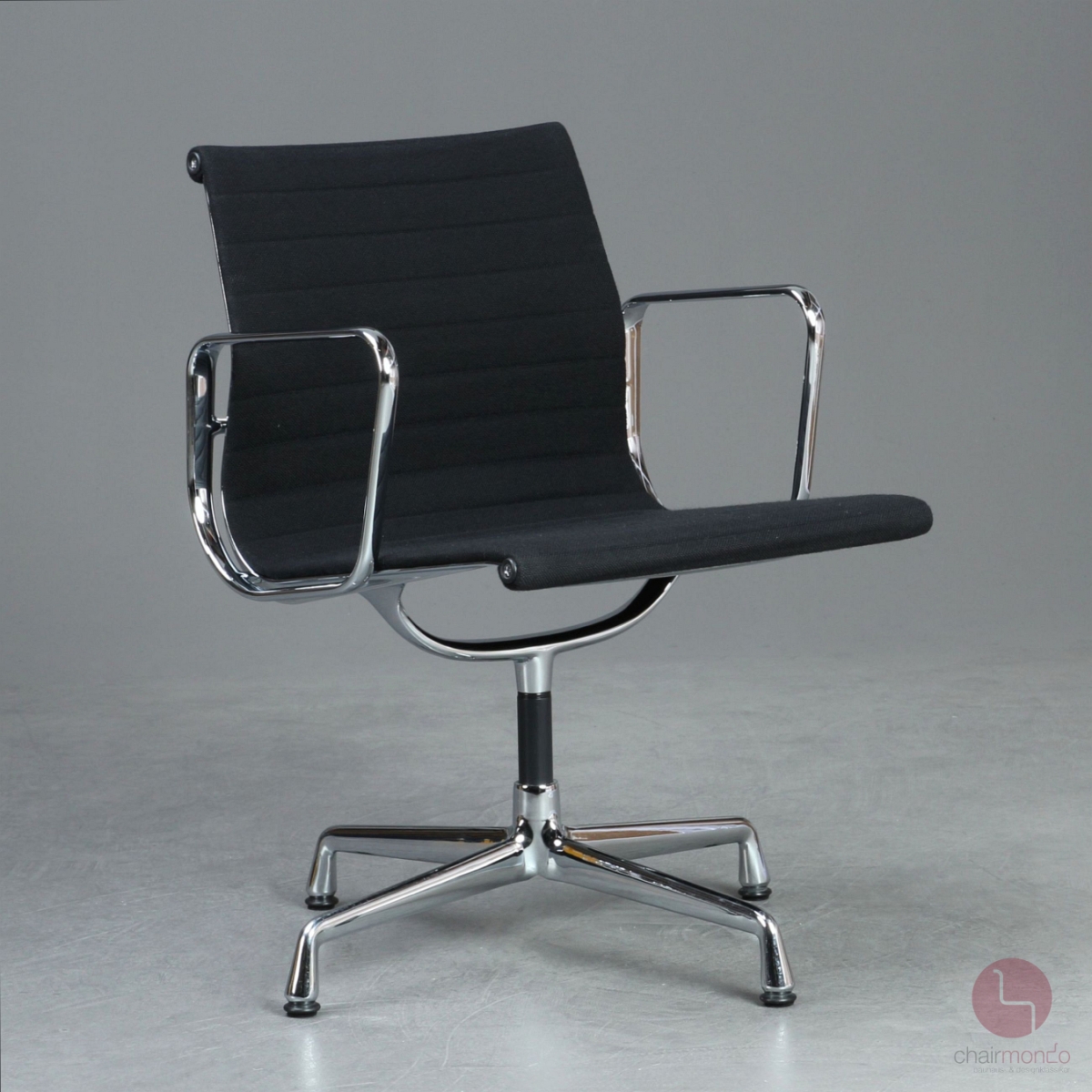 Preview: Vitra EA 108 Aluminium Chair Hopsak Schwarz verchromt gebraucht