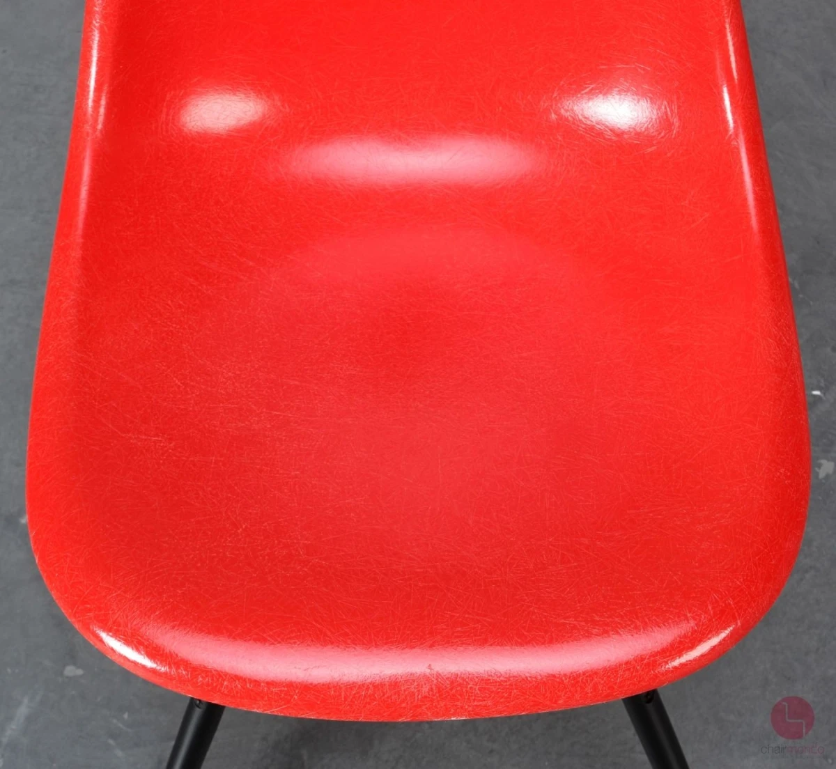 Vitra Eames DSW Side Chair Fiberglas Hermann Miller Rot Ahorngestell gebraucht