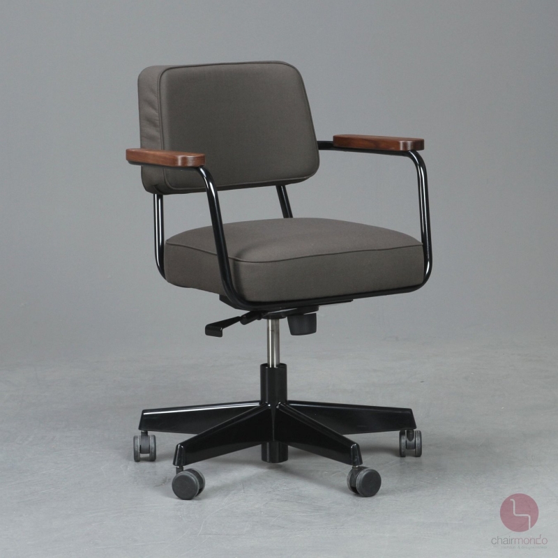 Preview: Vitra Fauteuil Direction Pivotant Bürostuhl Stoff Braun Gestell schwarz aus 2021 gebraucht