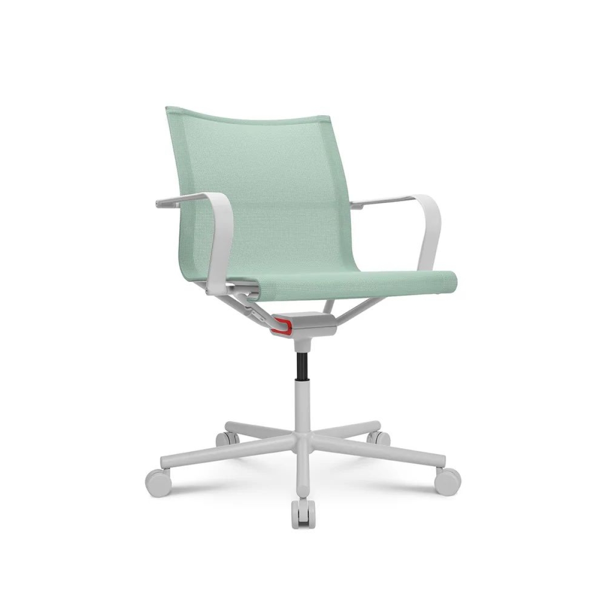 Preview: Wagner D1 Office Bürostuhl in weiß grün mt Armlehnen