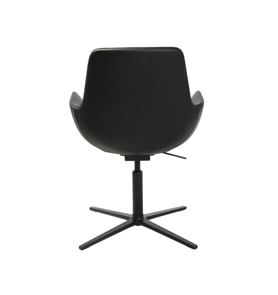 Preview: Wagner W-Club Sessel schwarzes Leder 4 Strahl Gestell Rückanscicht