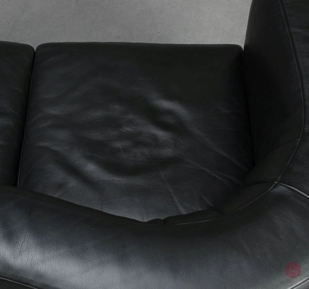 Zanotta Onda 2-Sitzer Sofa Leder Schwarz gebraucht