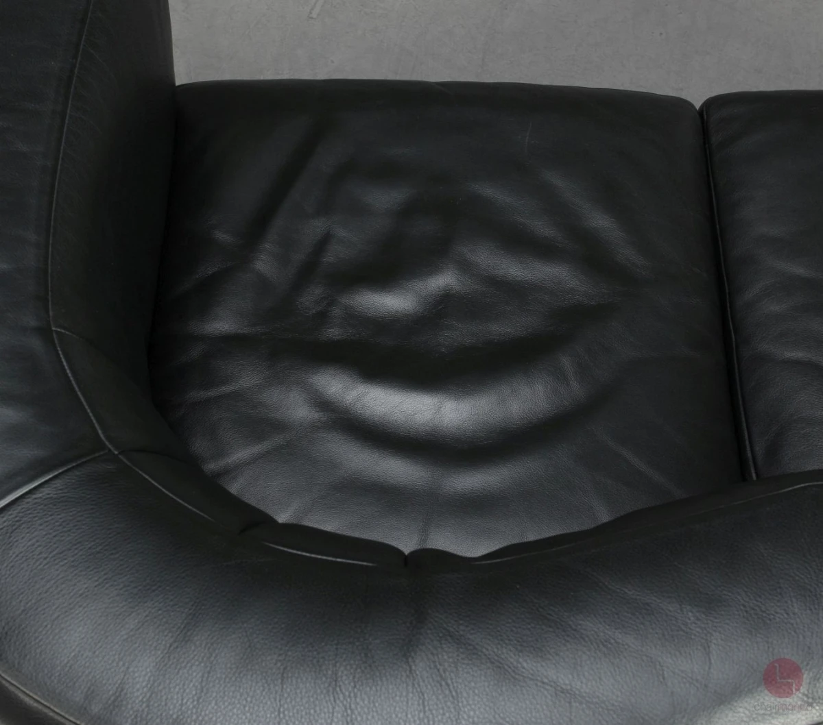 Zanotta Onda 2-Sitzer Sofa Leder Schwarz gebraucht