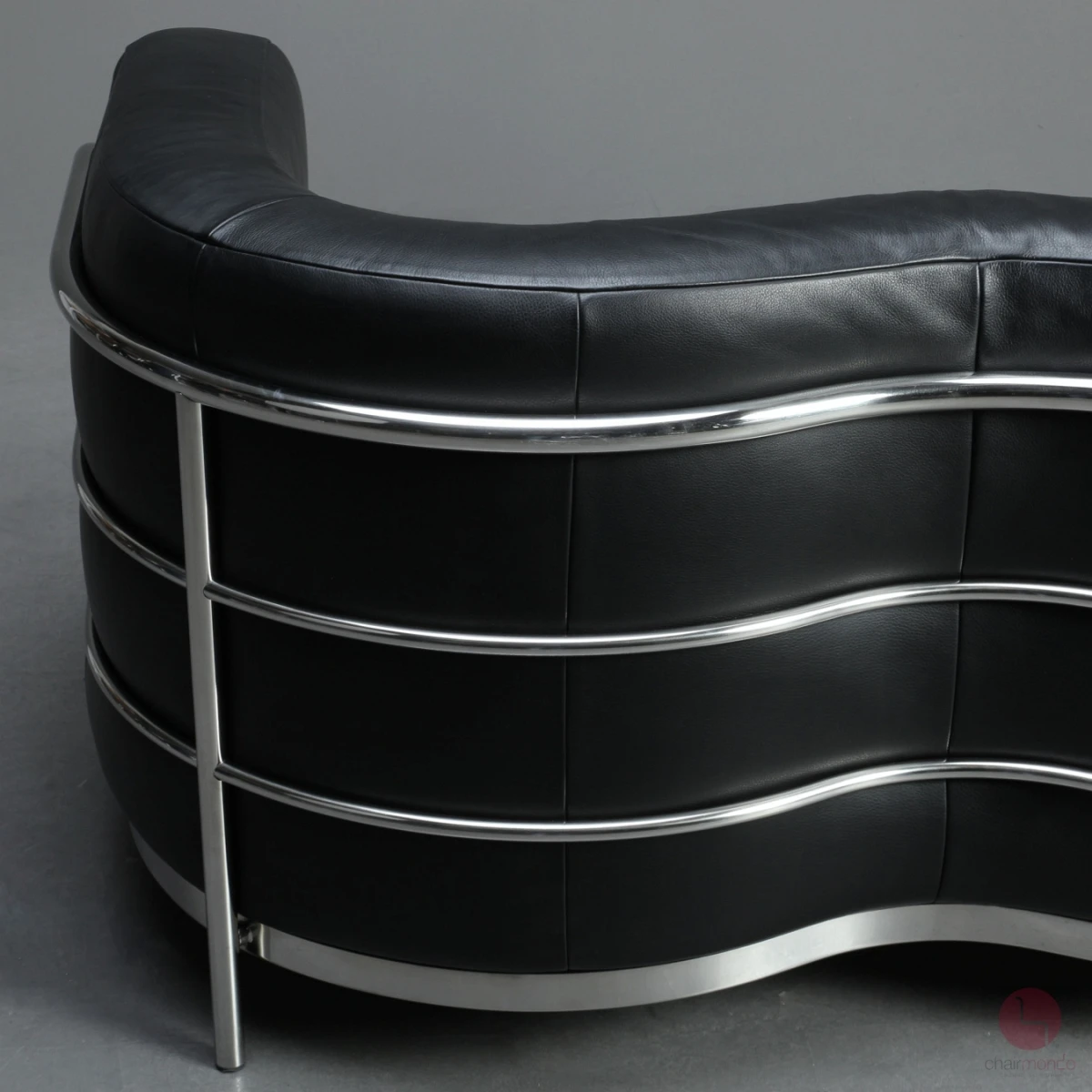 Zanotta Onda 2-Sitzer Sofa Leder Schwarz gebraucht