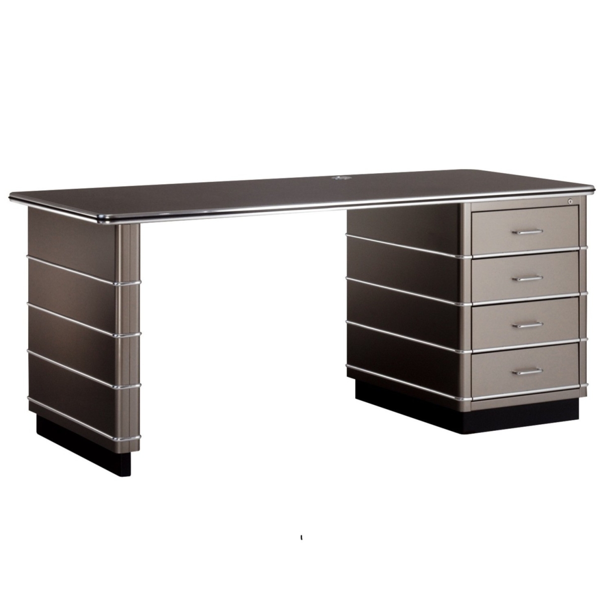 Preview: müller TB225 Schreibtisch aus Stahl in braun