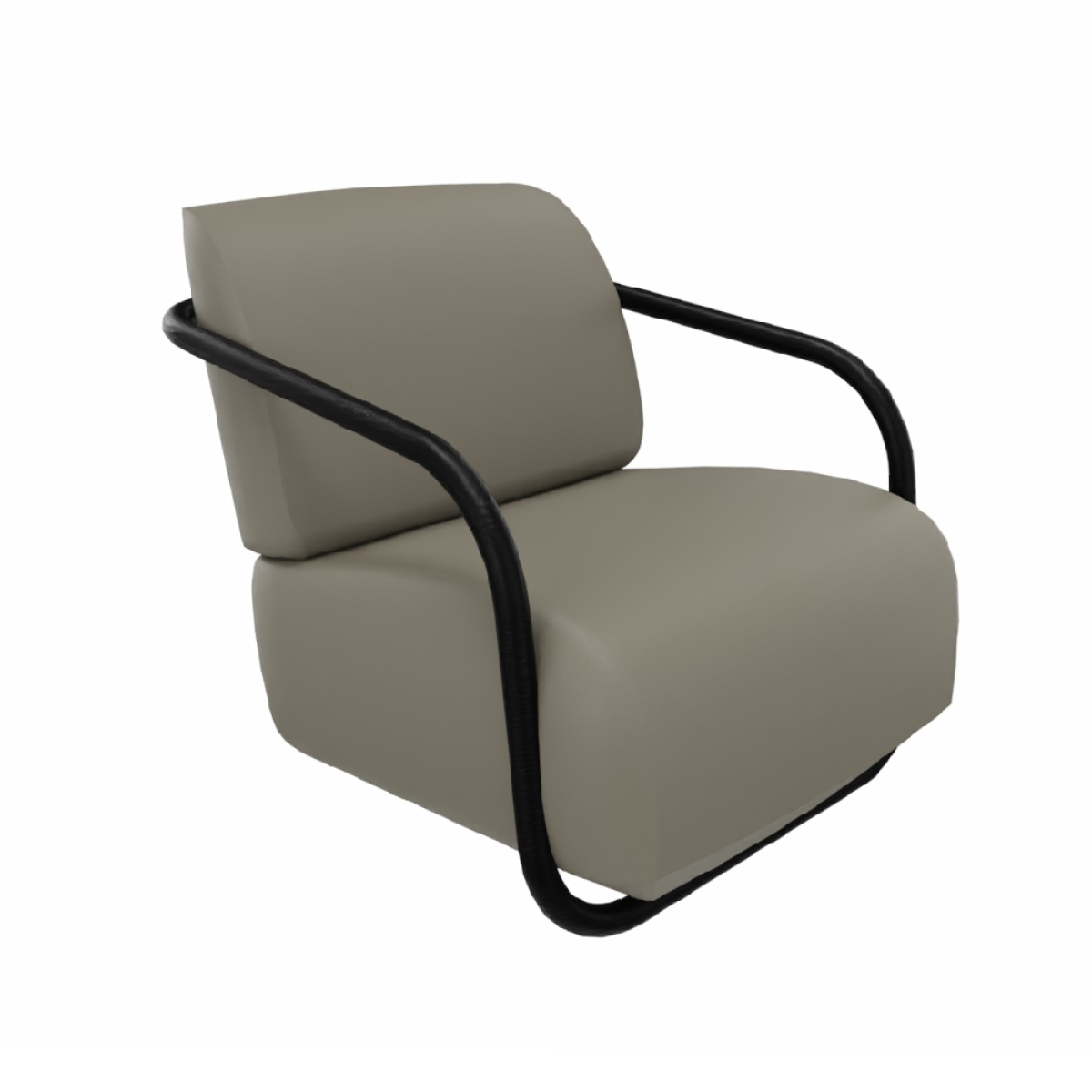 Thonet 2001 Sessel in Pure Materials Leder, schwarze esche Gestell