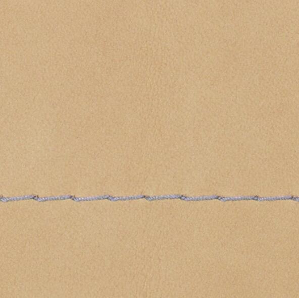 Leder III - Nubukleder Sandbeige, Garn Warm Grey