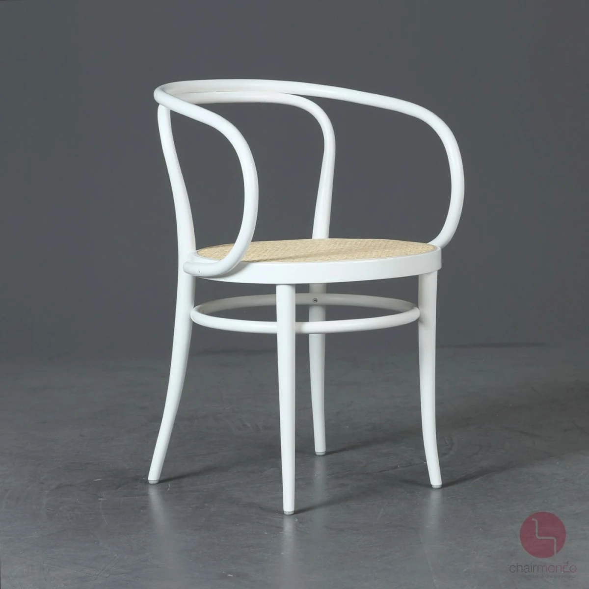 Thonet 209 Weiß Bugholzstuhl mit Geflecht gebraucht Thonet 209 Weiß Bugholzstuhl mit Geflecht gebraucht