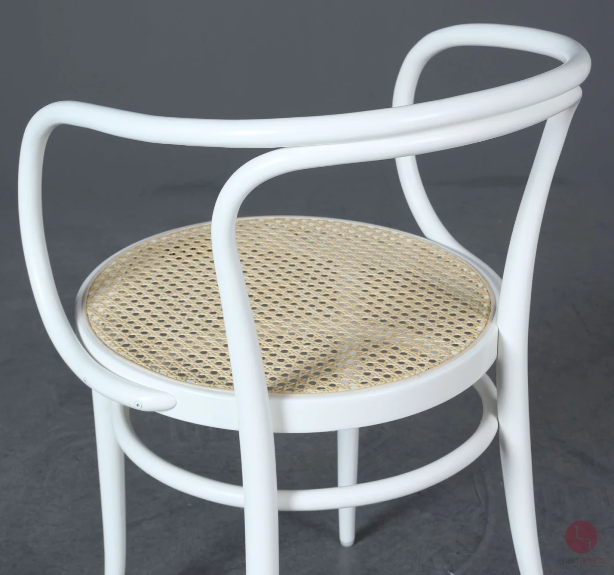 Thonet 209 Weiß Bugholzstuhl mit Geflecht gebraucht Thonet 209 Weiß Bugholzstuhl mit Geflecht gebraucht
