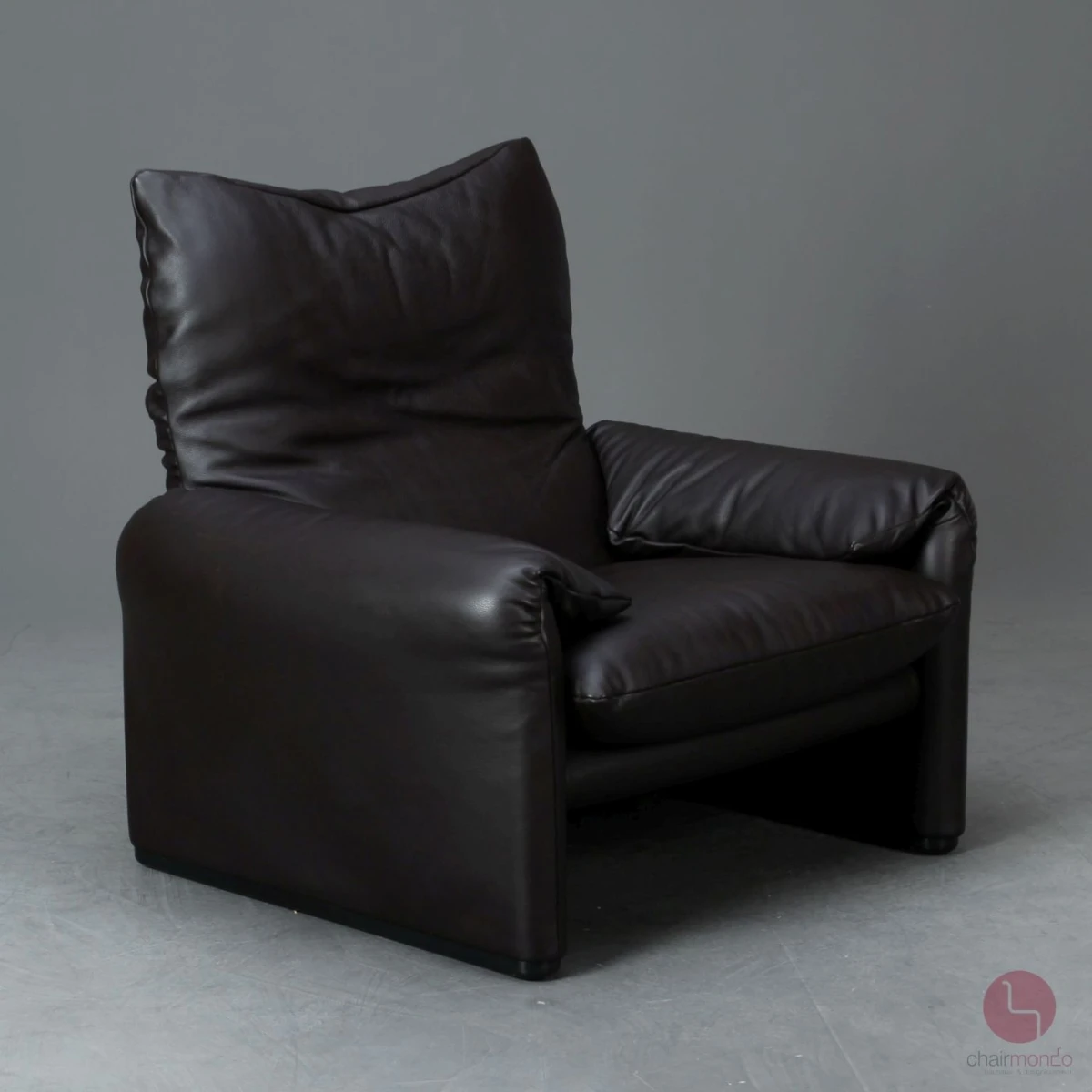 Cassina Maralunga Leder Dunkelbraun Lounge Sessel gebraucht