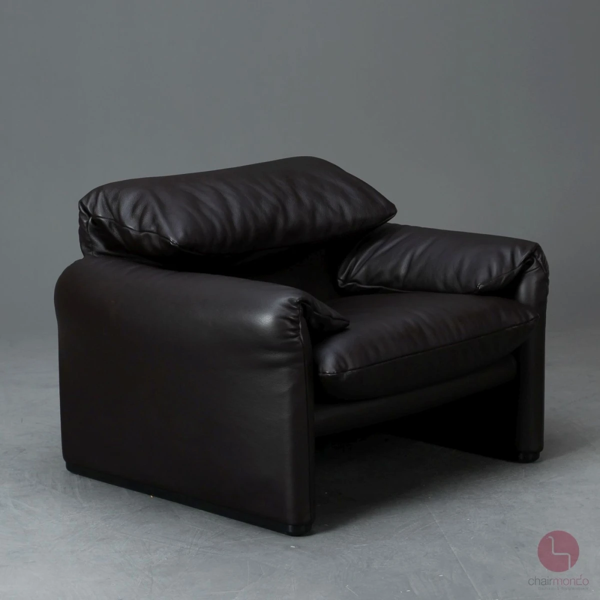 Cassina Maralunga Leder Dunkelbraun Lounge Sessel gebraucht