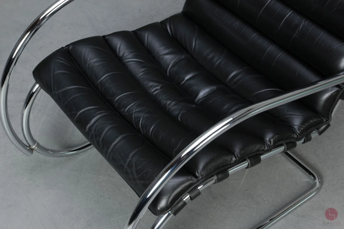 Knoll MR Lounge Sessel mit Armlehnen in Schwarz Freischwinger gebraucht