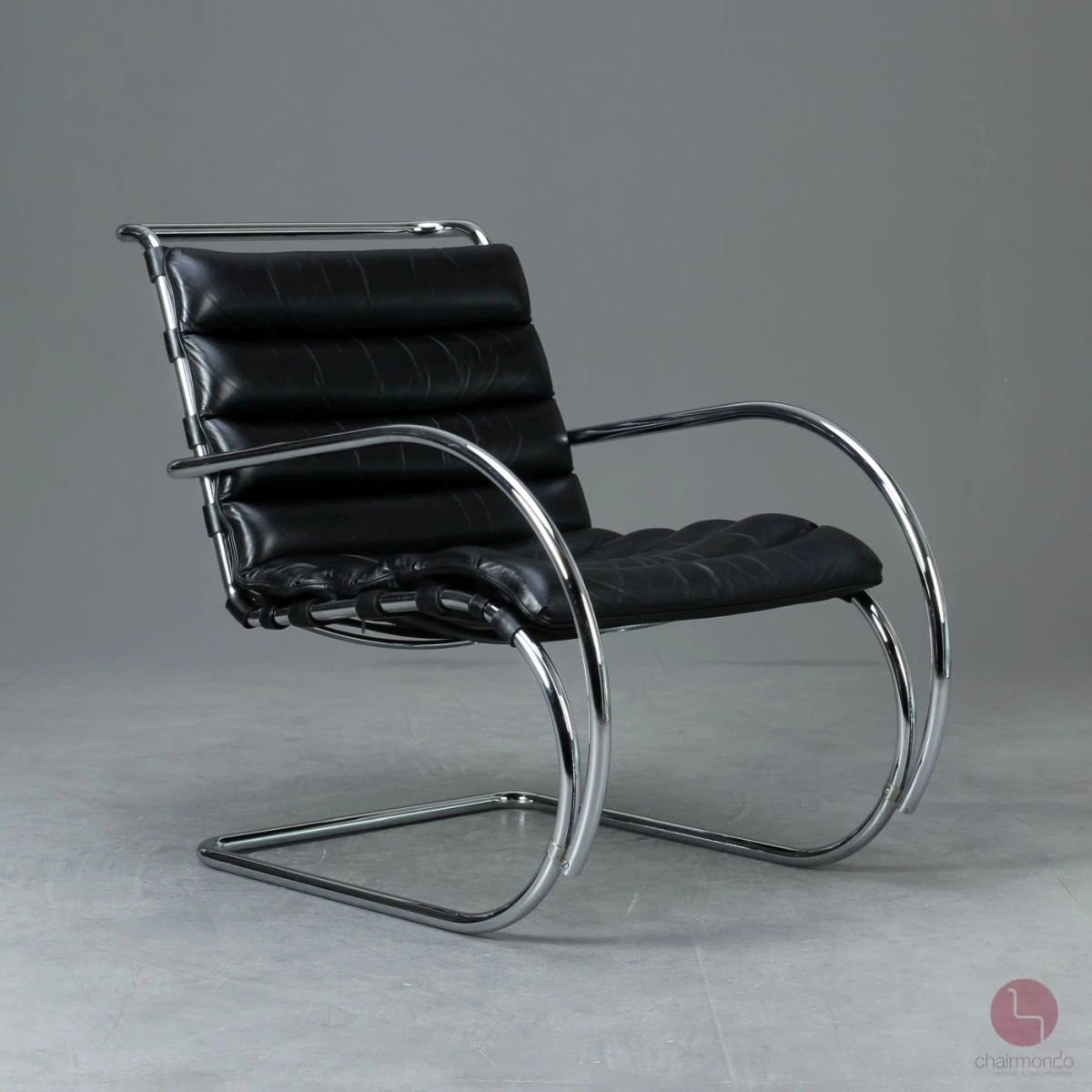 Knoll MR Lounge Sessel mit Armlehnen in Schwarz Freischwinger gebraucht