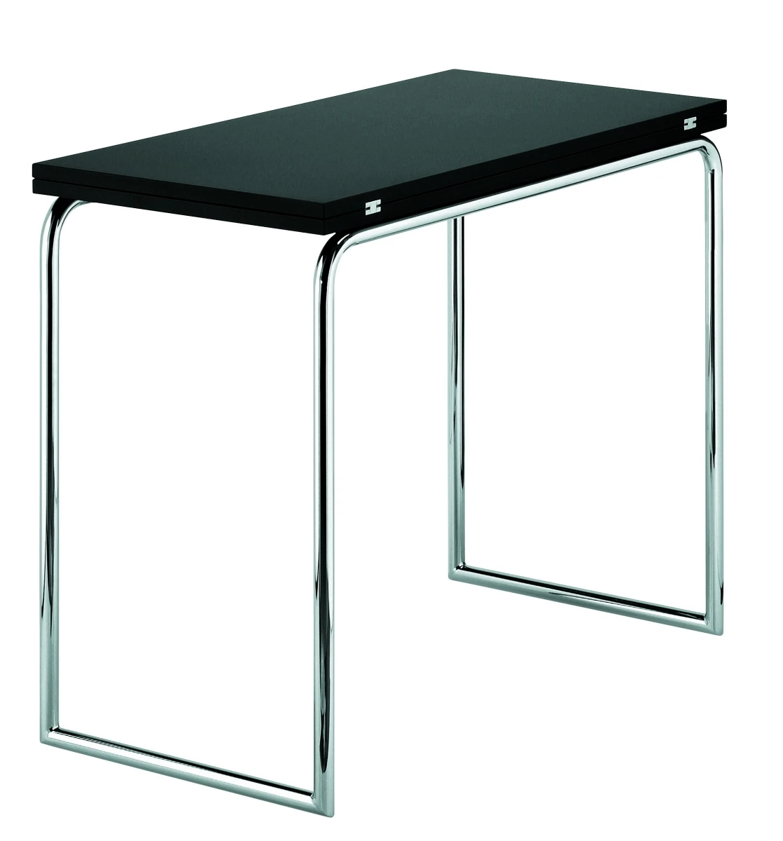 Thonet B 109 Klapptisch schwarz zusammengeklappt