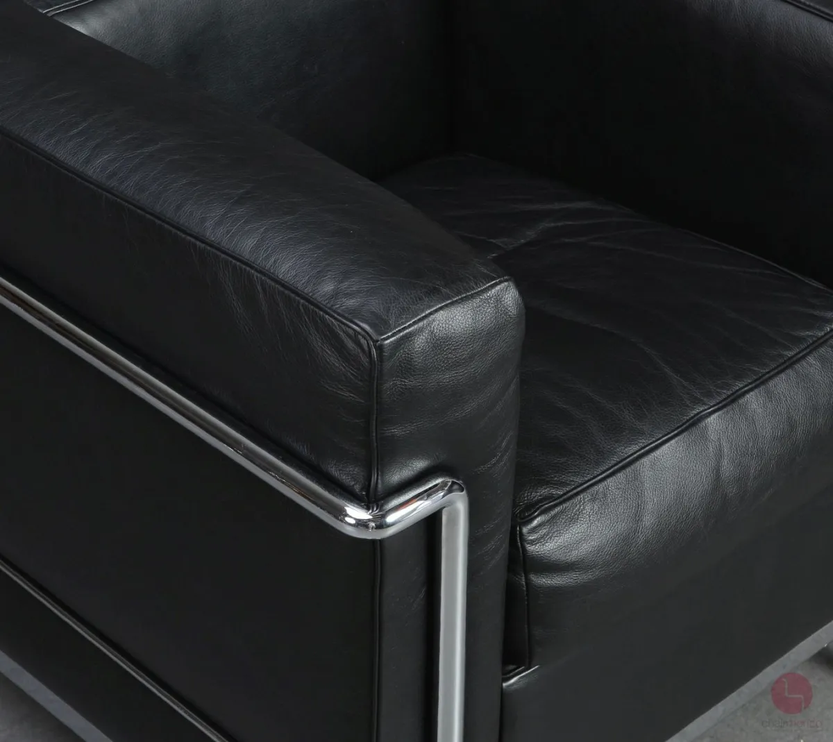 Cassina LC2 Sessel mit schwarzem Leder gebraucht