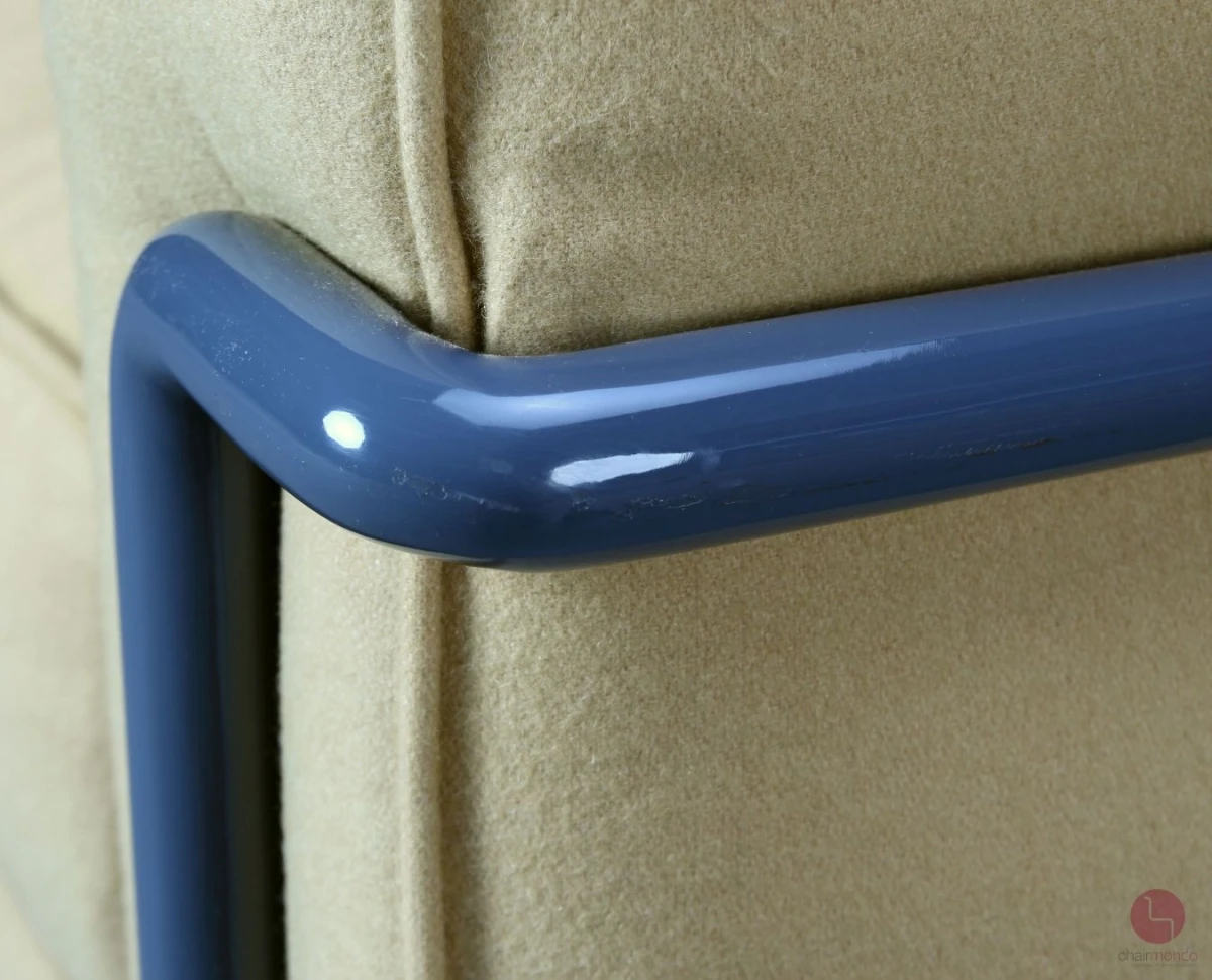 Cassina LC2 Le Corbusier Sessel Stoff Gelb gebraucht Cassina LC2 Le Corbusier Sessel Stoff Gelb gebraucht