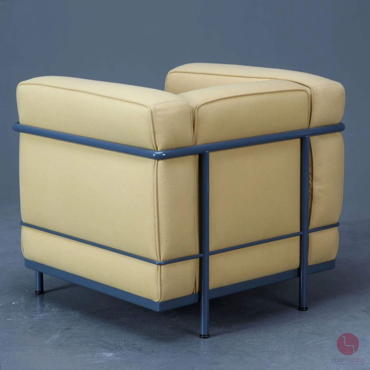 Cassina LC2 Le Corbusier Sessel Stoff Gelb gebraucht Cassina LC2 Le Corbusier Sessel Stoff Gelb gebraucht